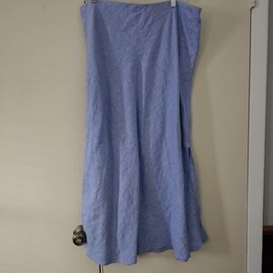 J. Crew Light Blue Linen Pull On Skirt. Size XL
